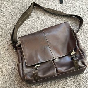 Men’s coach leather messenger bag